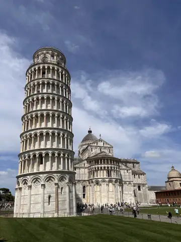 The Leaning Tower of Pisa.