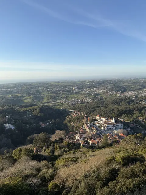 Towns and green hills stretching toward the horizon.