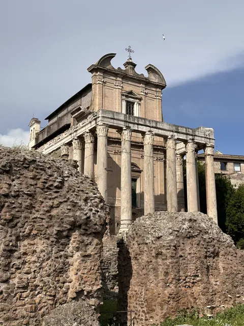 Ancient ruins and a columned temple.